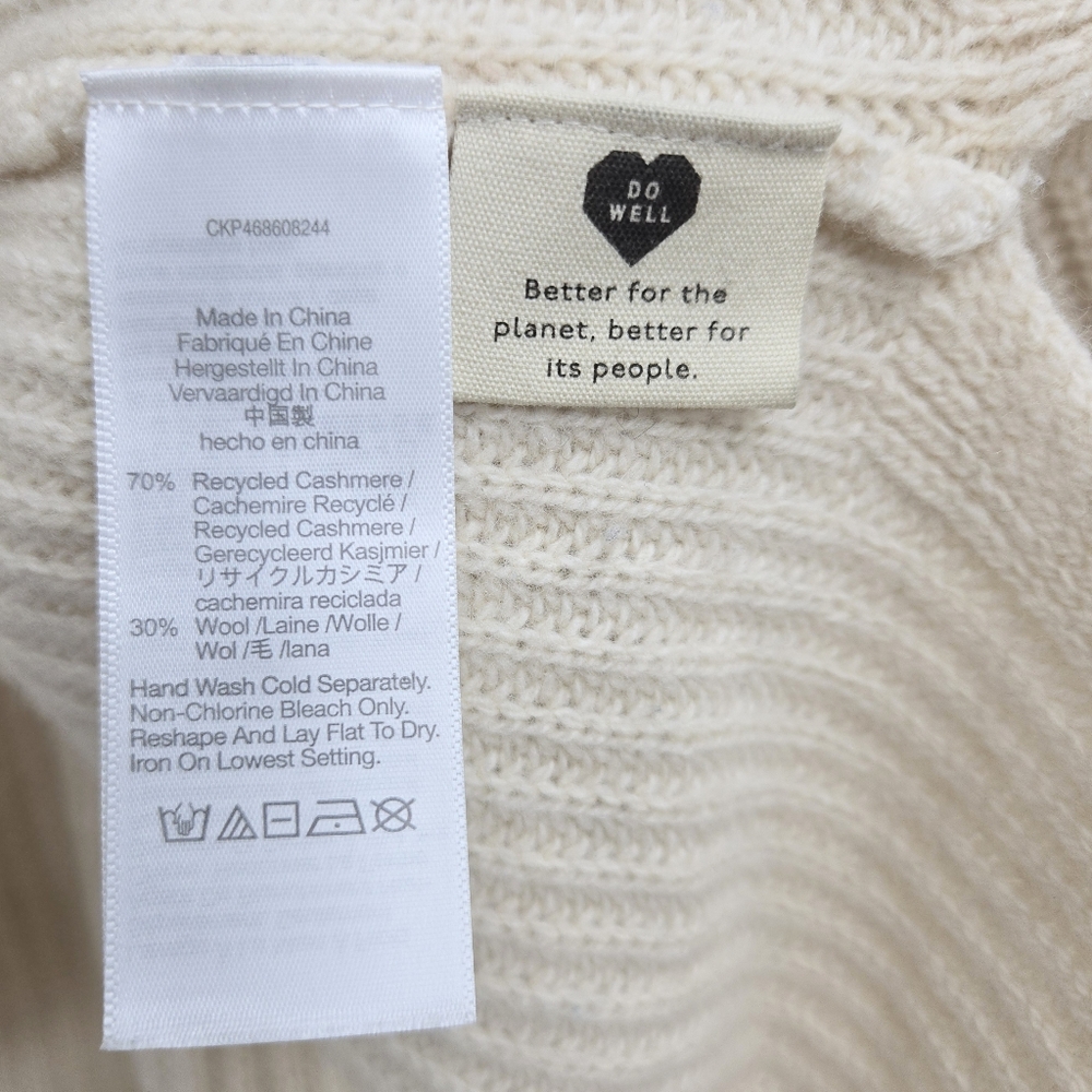 Madewell Sweater Fisherman reSourced Cashmere Ribbed - Picture 4 of 12
